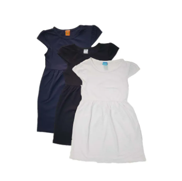 Pack of 3 Girls Short Sleeve Multi Color Frock