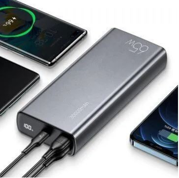 USAMS 65w 30000mah ফাস্ট চার্জিং পাওয়ার ব্যাংক ল্যাপটপ পাওয়ার ব্যাংক সাথে 100w USB কেবল(null)