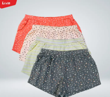 Womens Casual Cotton Printed Pocket Shorts For Ladies From Levin