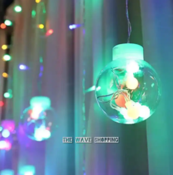 Wish Ball for Curtain LED Fairy Light -16 feet, 12 Wish Ball-Energy Super