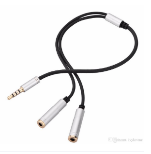 3.5mm Jack Headphone Audio Cable 1 Male To 2 Female Stereo Audio Y Copier Adapter