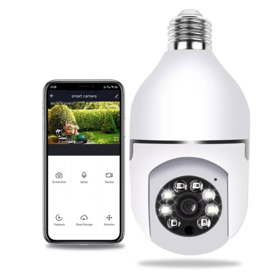 PTZ Bulb System 360 Degree WiFi Panorama IP Camera