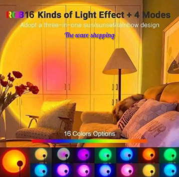 RGB Remote Control 16 Color Sunset Lamp Projector