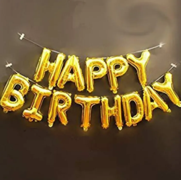 Happy Birthday Letter Foil Balloon Birthday Party Supplies, Happy Birthday Balloons for Party Decoration