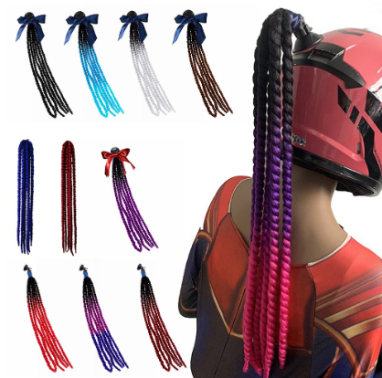 Hand-Woven Helmet Braids Chemical Fiber