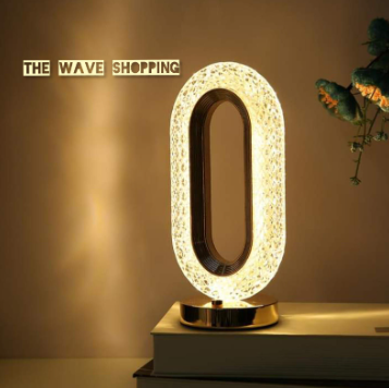 Romantic Round Decorative Table Lamp Ornaments Charging Desk Lamp Touch 3-color Bedroom Bedside Night Lights Fixtures