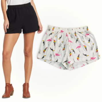 Multicolor Ladies Casual Summer Cotton Shorts