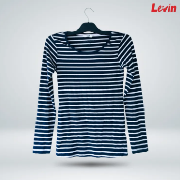 Women's Full Sleeve Cotton T-Shirt Round Neck Stripes Long Sleeve T-Shirt Tops For Ladies From Levin - T Shirt For Women