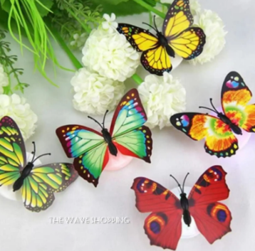 Colorful Butterfly LED Night Light Beautiful Wall