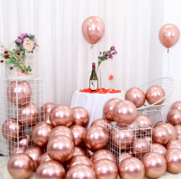 Rose Gold - 10 Pcs (Metallic Balloon)