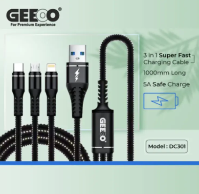 Geeoo 3 in1 Charging Data Cable DC-301