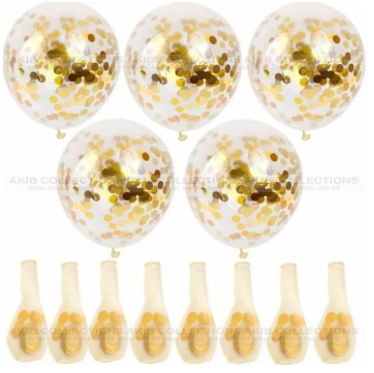 Confetti Balloon 5 Pieces (Premium Quality)