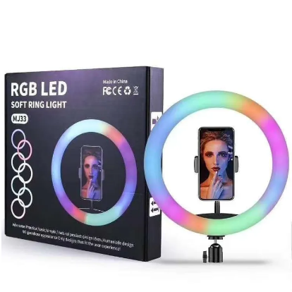 12" RGB Soft LED Ring Light for Photography Makeup YouTube Video Shooting Selfie