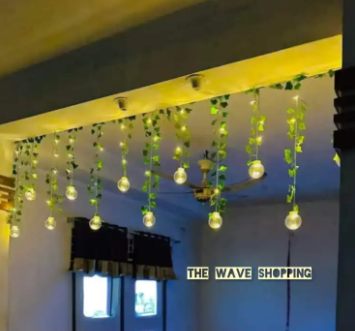 Wish Ball Light with green leaf