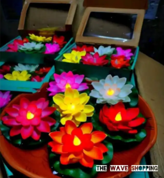 Water sensor Lily Flower Candle 1 Pcs in 1 box