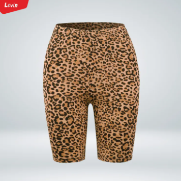 Women's Cotton Leopard Print Slim Yoga Cycling Workout Sport Biker Shorts For Ladies From Levin