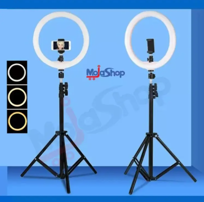 10'' Ring Light with Tripod Photo Studio Camera Makeup for Smartphone Youtuber Facebook live Video Tiktok Video - Perfect Lighting for Your Videos